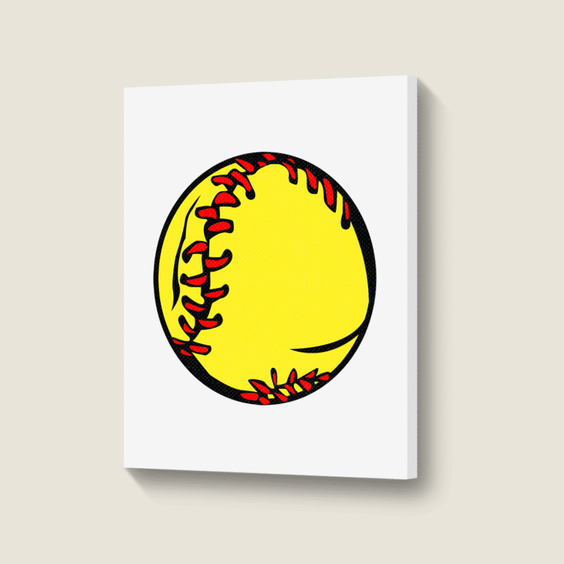 People's Republic Of Burlington Softball Portrait Canvas Print | Artistshot