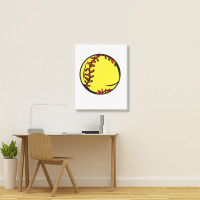 People's Republic Of Burlington Softball Portrait Canvas Print | Artistshot