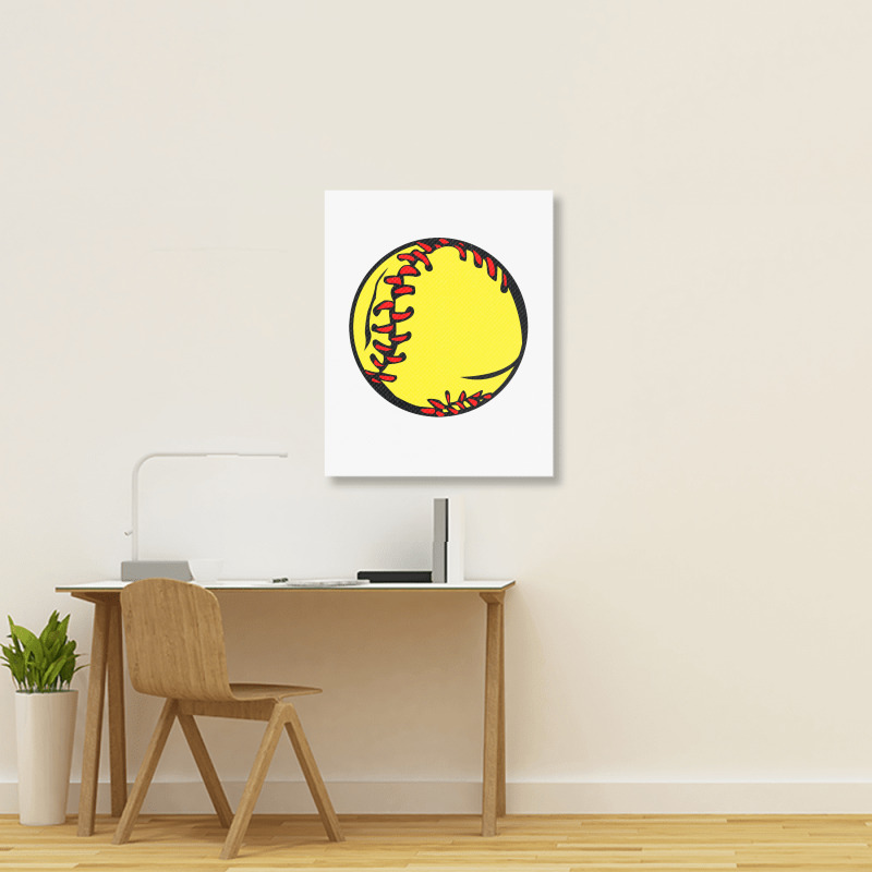 People's Republic Of Burlington Softball Portrait Canvas Print | Artistshot