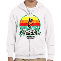 Crestline Surf Paradise Youth Zipper Hoodie | Artistshot