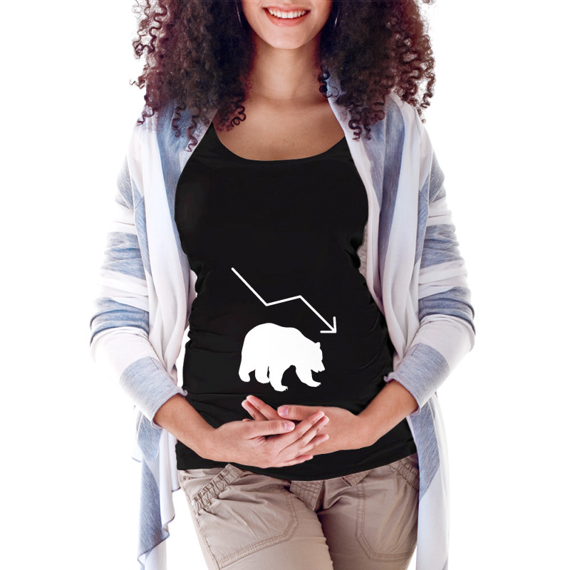 Bear Market Maternity Scoop Neck T-shirt by daniellepaine | Artistshot