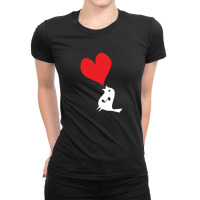 Bird Love Heart Animal Graph Note Music Party Pop Art Gift Ladies Fitted T-shirt | Artistshot