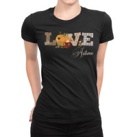 Autumn Season T  Shirt Love Autumn Patchwork T  Shirt Ladies Fitted T-shirt | Artistshot