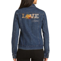 Autumn Season T  Shirt Love Autumn Patchwork T  Shirt Ladies Denim Jacket | Artistshot