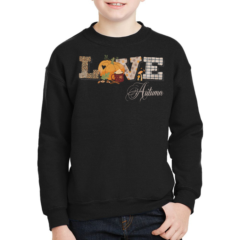 Autumn Season T  Shirt Love Autumn Patchwork T  Shirt Youth Sweatshirt by guillemotmare | Artistshot