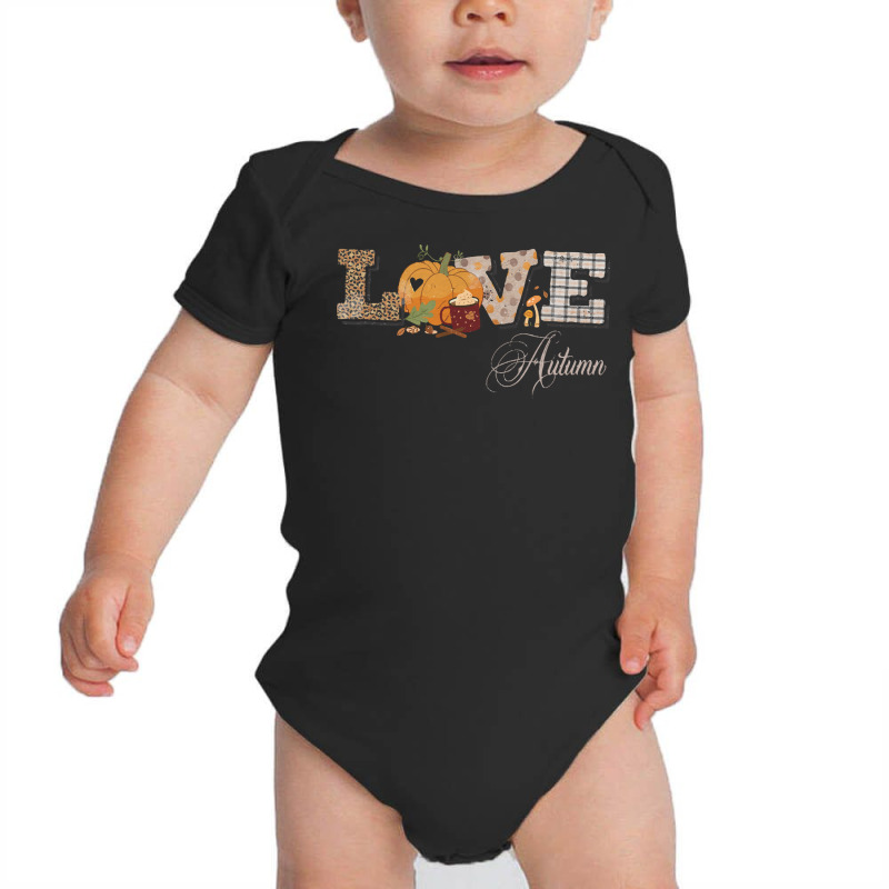 Autumn Season T  Shirt Love Autumn Patchwork T  Shirt Baby Bodysuit by guillemotmare | Artistshot