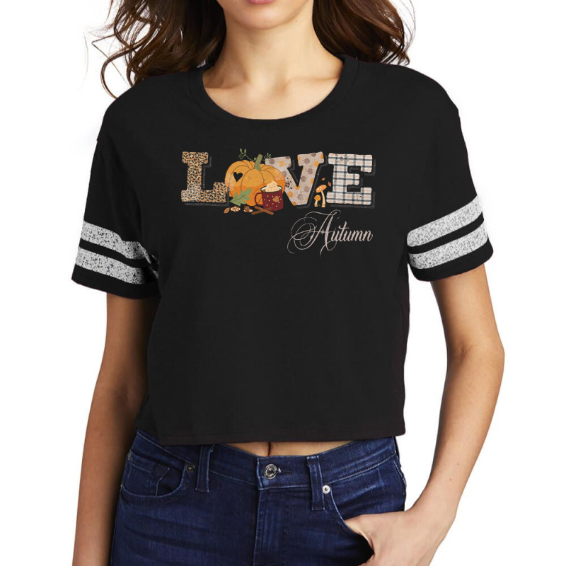 Autumn Season T  Shirt Love Autumn Patchwork T  Shirt Scorecard Crop Tee by guillemotmare | Artistshot