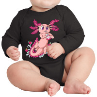 Axolotl Axolotl Pastel Strawberry Milk Shake Anime Goth Aesthetic Long Sleeve Baby Bodysuit | Artistshot