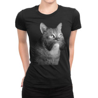 Cat With Sideburns T Shirtcat With Sideburns T Shirt (1) Ladies Fitted T-shirt | Artistshot