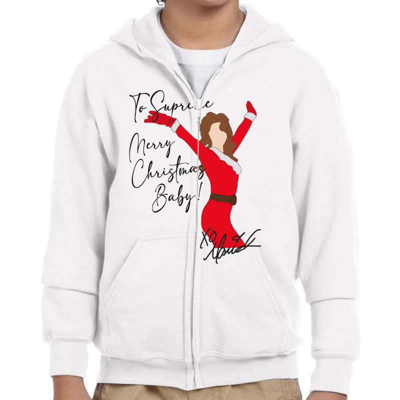 Mariah Carey Merry Christmas Baby! Youth Zipper Hoodie by coşkun | Artistshot