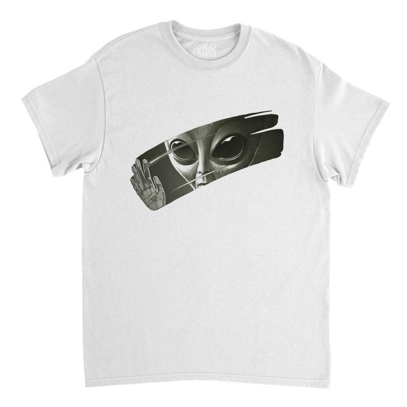 Alien Behind The Dirty Window Classic T-shirt | Artistshot