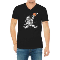 Astronaut In Outer Space V-neck Tee | Artistshot