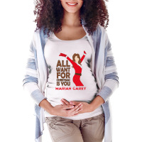 Mariah Carey All Want For Chrıstmas Is You Merry Christmas Maternity Scoop Neck T-shirt | Artistshot