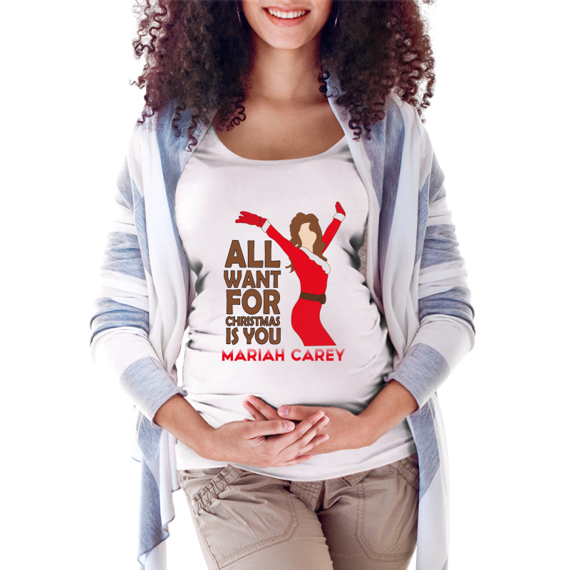 Mariah Carey All Want For Chrıstmas Is You Merry Christmas Maternity Scoop Neck T-shirt by coşkun | Artistshot