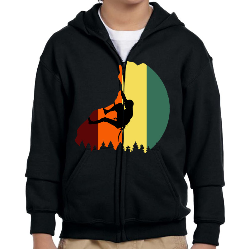 Boulder Mountaineer Climber Youth Zipper Hoodie | Artistshot