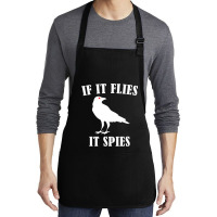 Birds Spie Conspiracy Joke Meme Surveillance  Mens & Womens Pullover H Medium-length Apron | Artistshot