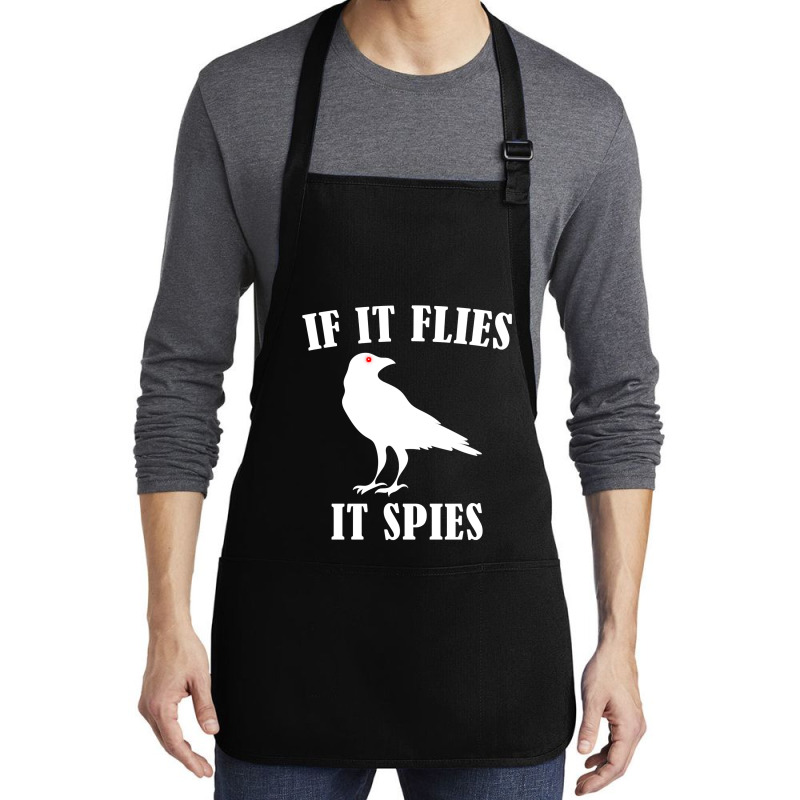 Birds Spie Conspiracy Joke Meme Surveillance  Mens & Womens Pullover H Medium-Length Apron by kadrienstang | Artistshot