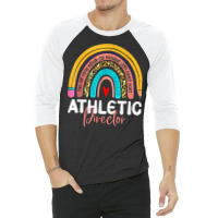 Athletic Director Leopard Rainbow Back To School Sport Coach T Shirt 3/4 Sleeve Shirt | Artistshot