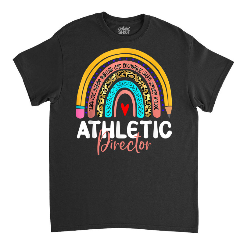 Athletic Director Leopard Rainbow Back To School Sport Coach T Shirt Classic T-shirt | Artistshot