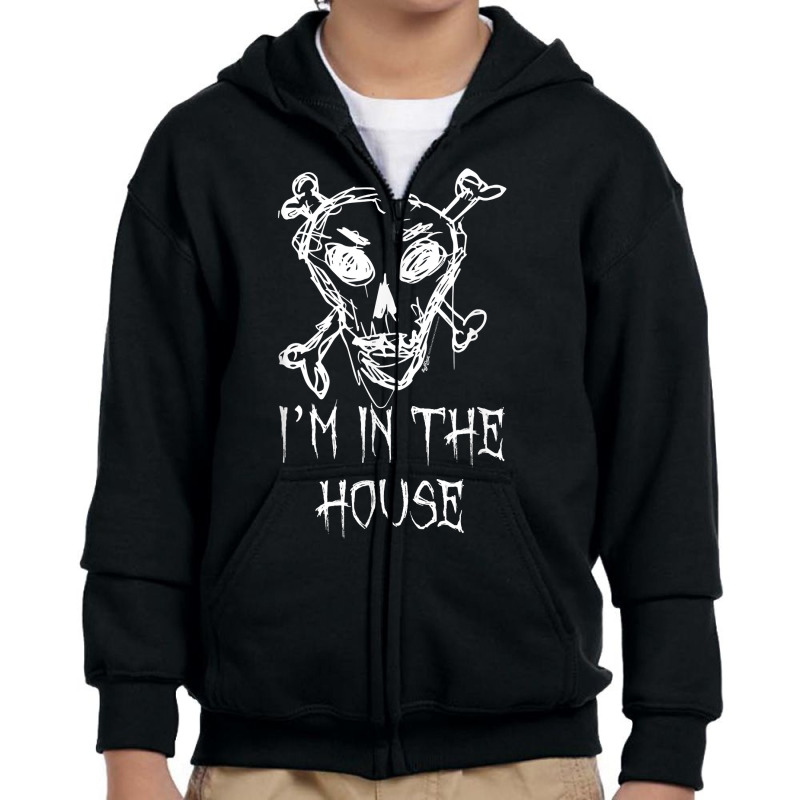 I’m In The House Halloween Costume Word Design T Shirt Youth Zipper Hoodie | Artistshot