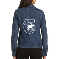 Vintage Sputnik Ussr Soviet Union Soviet Propaganda Ladies Denim Jacket | Artistshot