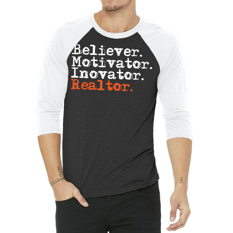 Motivator Believer Innovator Educator Teacher Gift Retro T Shirt 3/4 Sleeve Shirt by kewisharemeliadq | Artistshot