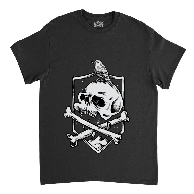 Vintage Skull With Bird Classic T-shirt | Artistshot