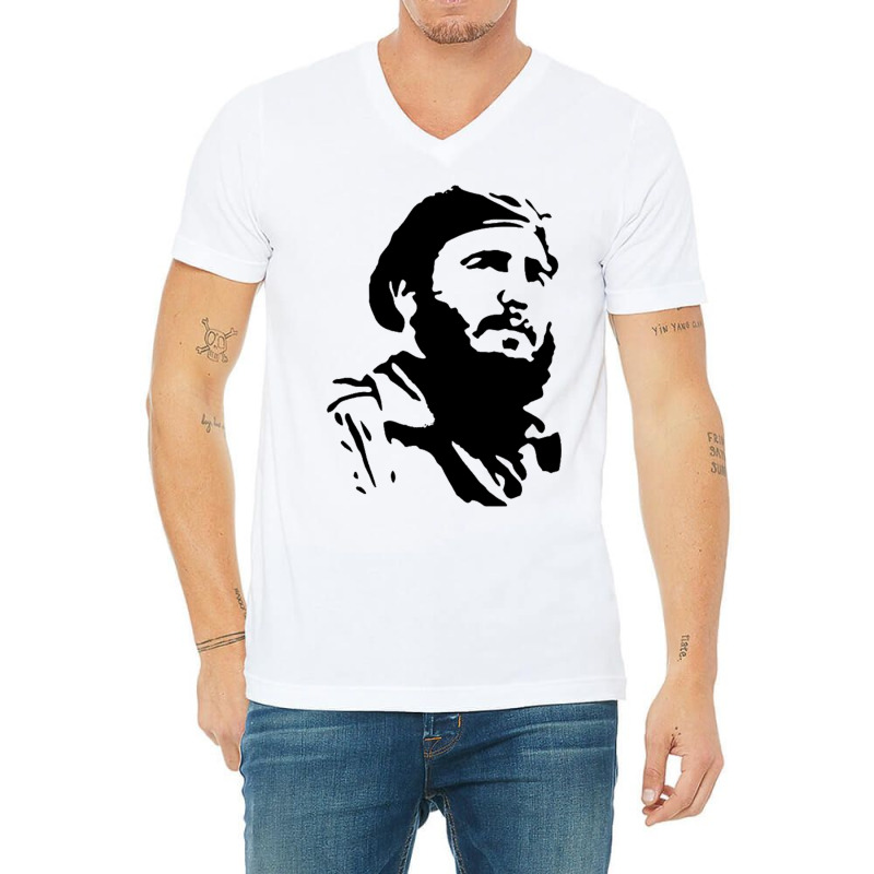 Fidel Castro Cuba Revolution (2) V-Neck Tee by nbobatiga | Artistshot