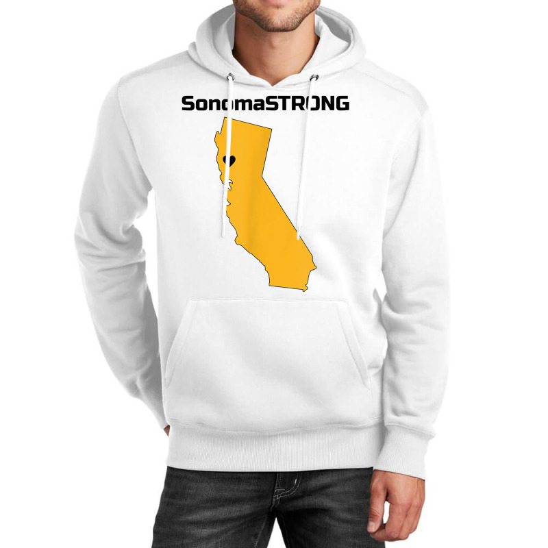 Support Sonoma Strong California State Heart Love T Shirt Unisex Hoodie by rainandehay | Artistshot