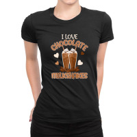 I Love Chocolate Milkshakes Funny Ice Cream Gifts Raglane Ladies Fitted T-shirt | Artistshot