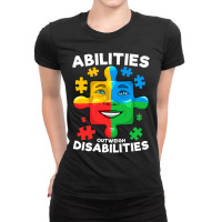 Abilities Outweigh Disabilities Autism Awareness Inspiring Ladies Fitted T-shirt | Artistshot