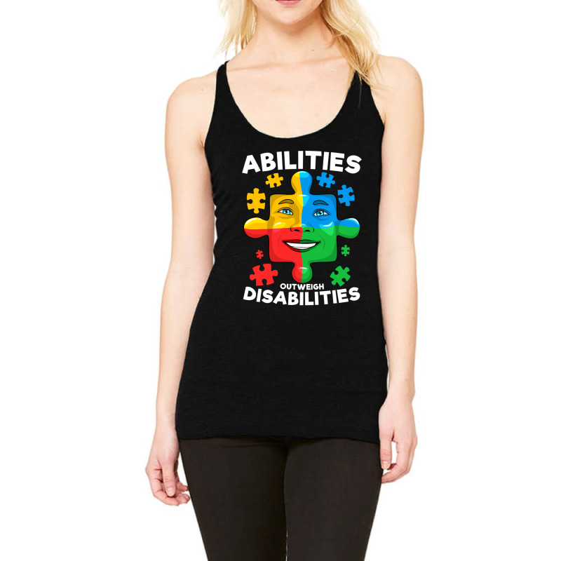 Abilities Outweigh Disabilities Autism Awareness Inspiring Racerback Tank by mrlee | Artistshot