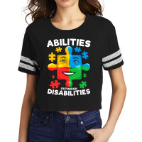 Abilities Outweigh Disabilities Autism Awareness Inspiring Scorecard Crop Tee | Artistshot