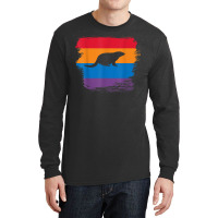 Mongoose Shadow Silhouette With Colorful Flag T Shirt Long Sleeve Shirts | Artistshot