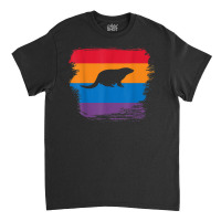 Mongoose Shadow Silhouette With Colorful Flag T Shirt Classic T-shirt | Artistshot