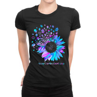 Accept Understand Love Sunflower Funny Autism Awareness Ladies Fitted T-shirt | Artistshot