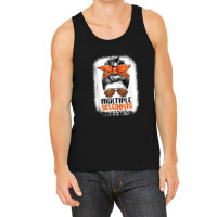 Womens Ms Warrior Messy Bun Leopard Multiple Sclerosis Awareness Tank Top | Artistshot