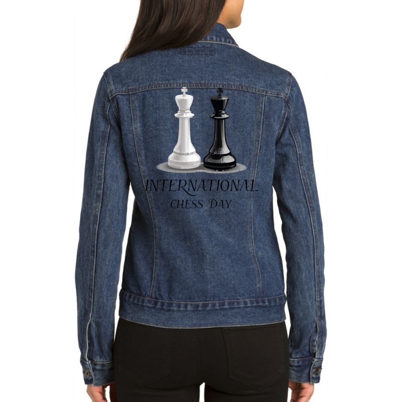 Chess Lover Gift T  Shirt International Chess Day Ladies Denim Jacket by celestinofriesen922 | Artistshot