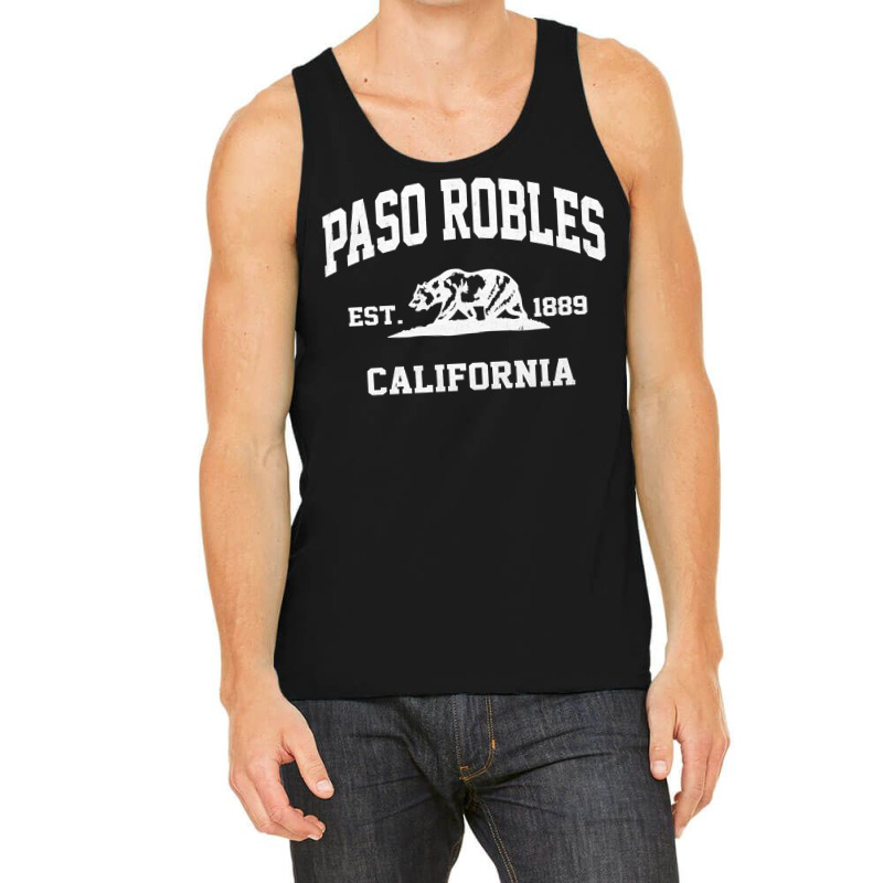 Paso Robles California Ca Vintage State Athletic Style Pullover Hoodie Tank Top by nycerecoverdell | Artistshot