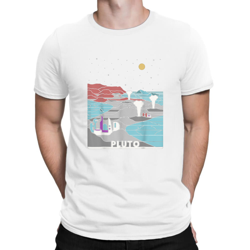 Vintage Retro Pluto National Park   Visit Pluto Linear Art T-Shirt by daniellepaine | Artistshot