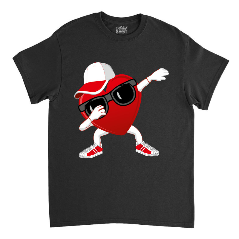 Funny Valentines Day Dabbing Heart For Kids Adults Valentine Classic T-shirt | Artistshot