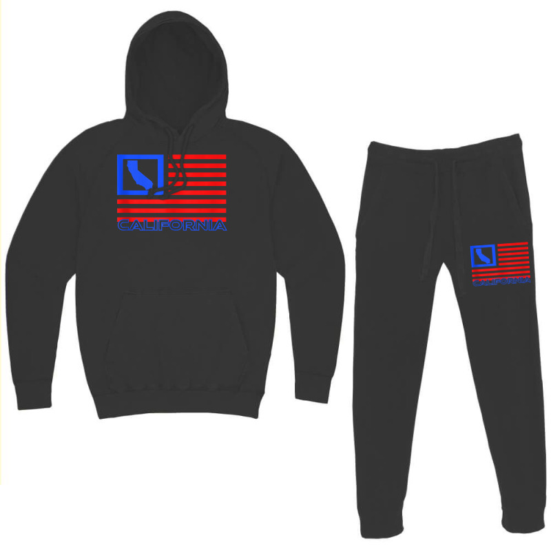 Patriotic California Republic Usa Flag Art Cali Local Map Tank Top Hoodie & Jogger Set | Artistshot