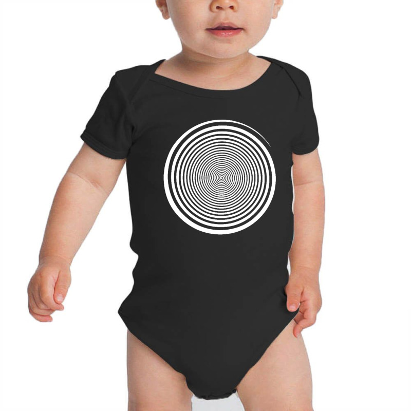 White Swirl Self Hypnosis   Hypnotic Trance Trippy Spiral Tank Top Baby Bodysuit by michaelnaher | Artistshot