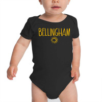 Bellingham Washington Drawing Of Sun Amber Print T Shirt Baby Bodysuit | Artistshot