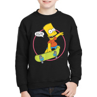 The Simpsons Bart Simpson Eat My Shorts T Shirt Youth Sweatshirt | Artistshot