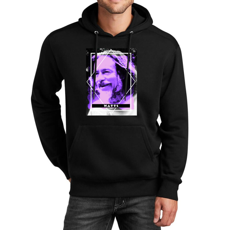 Alan Watts Glitch Aesthetic Unisex Hoodie | Artistshot