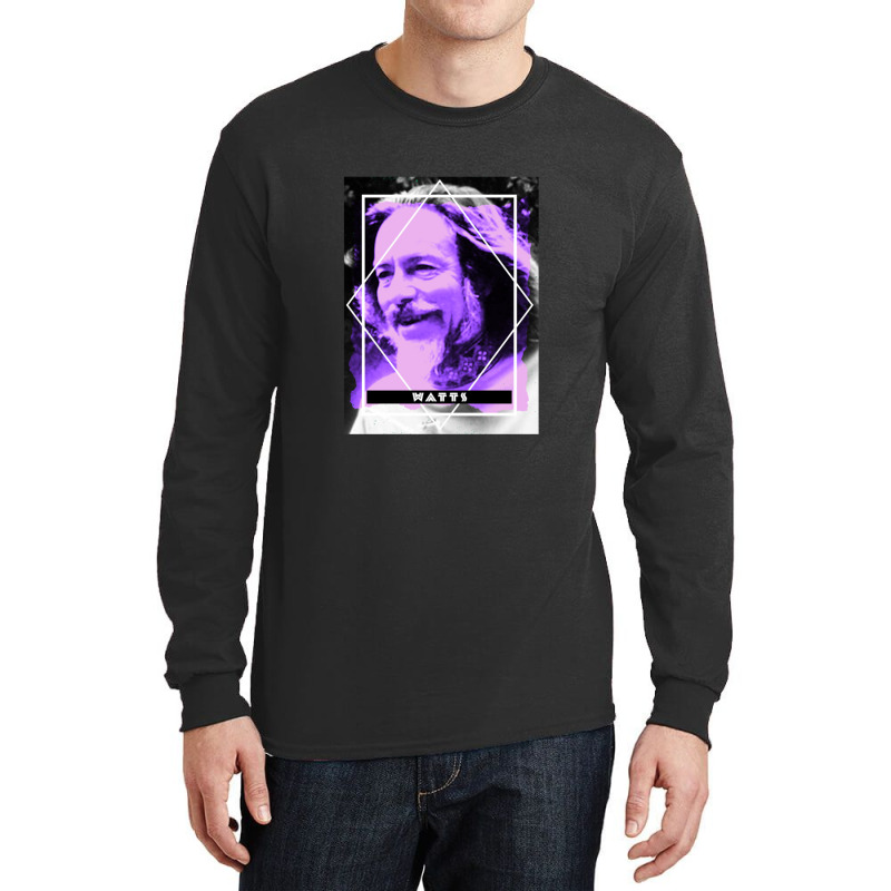 Alan Watts Glitch Aesthetic Long Sleeve Shirts | Artistshot