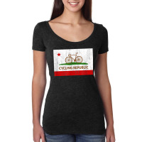 California Cycling Republic Flag   Bicycle Cycling Inspired T Shirt Women's Triblend Scoop T-shirt | Artistshot