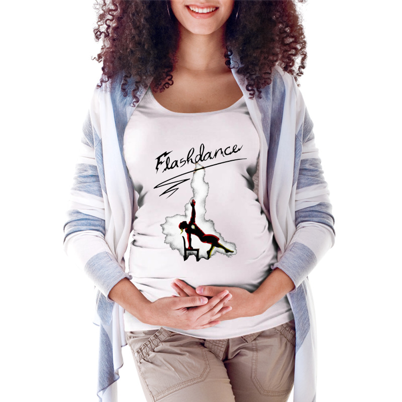 Flashdance Maternity Scoop Neck T-shirt by Aibon | Artistshot