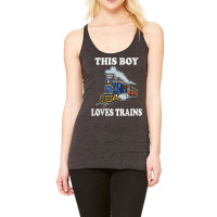 This Boy Loves Trains Gift Train Wagon Lover Gifts T Shirt Racerback Tank | Artistshot